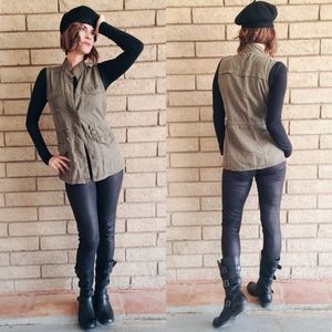 Army Green Pocket Vest